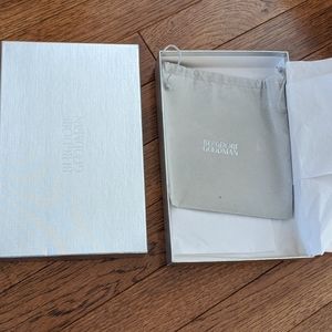 Bergdorf goodman silver box and dust bag 10"x6"
